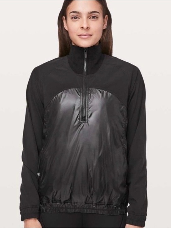 lululemon athletica Jackets & Blazers - lululemon athletica Black All Roads 1/2 zip sz 4
